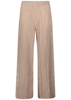 Pantalon plissé avec fils brillants en longueur cheville
