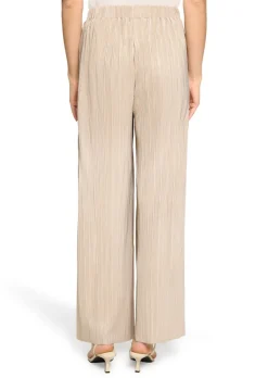 Pantalon plissé avec fils brillants en longueur cheville