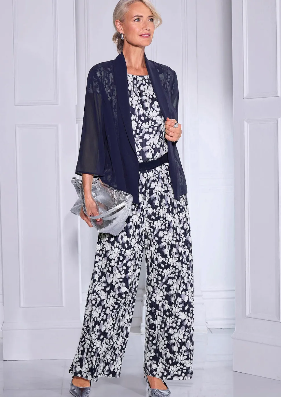 Pantalon plissé VERA à imprimé floral