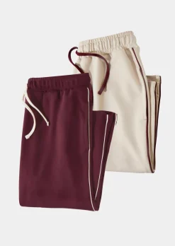 Pantalons de loisirs avec passepoils contrastants