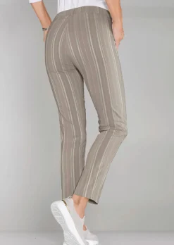 Pantalon structuré en tissu élastique