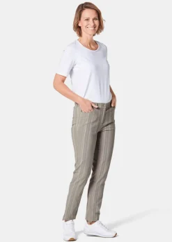 Pantalon structuré en tissu élastique