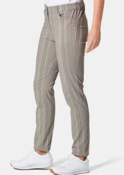 Pantalon structuré en tissu élastique