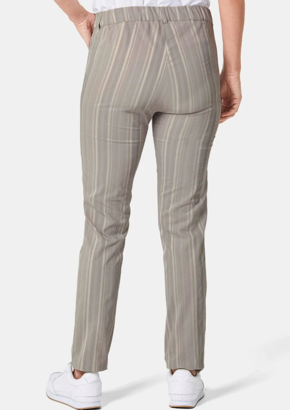 Pantalon structuré en tissu élastique