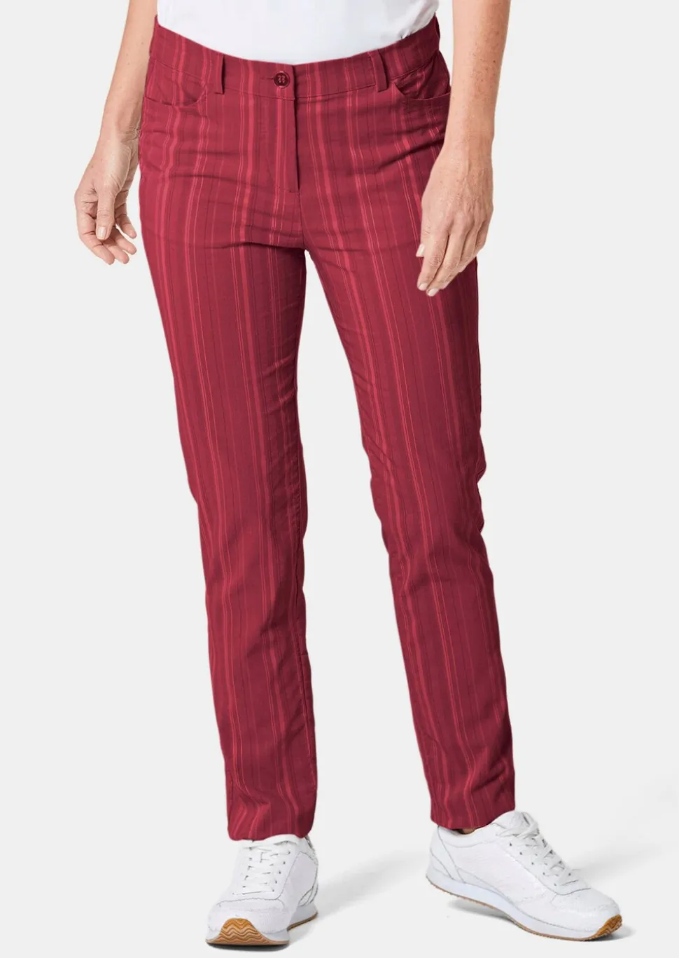 Pantalon structuré en tissu élastique