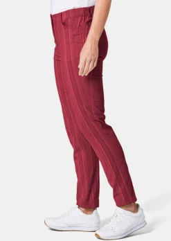 Pantalon structuré en tissu élastique