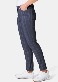 Pantalon structuré en tissu élastique