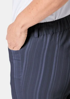 Pantalon structuré en tissu élastique