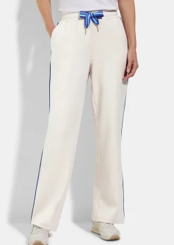 Pantalon sweat avec passepoil contrasté