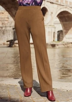Pantalon à taille élastique avec pinces