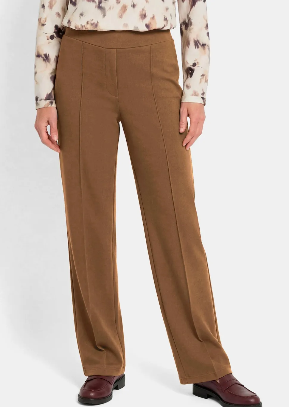 Pantalon à taille élastique avec pinces