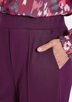 Pantalon à taille élastique avec pinces