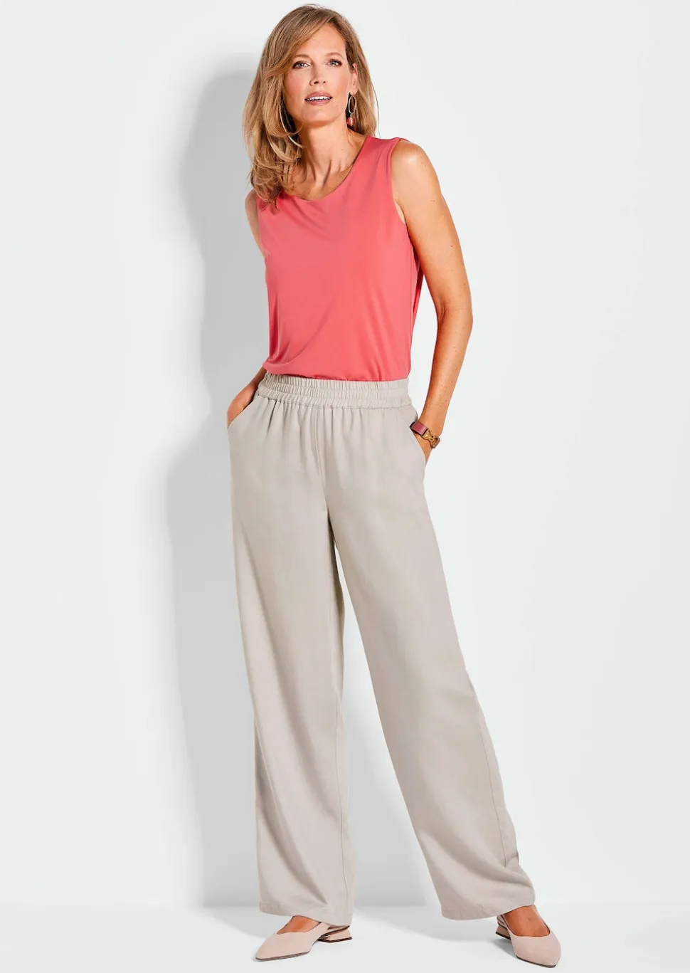 Pantalon VERA à taille élastiqué en Tencel