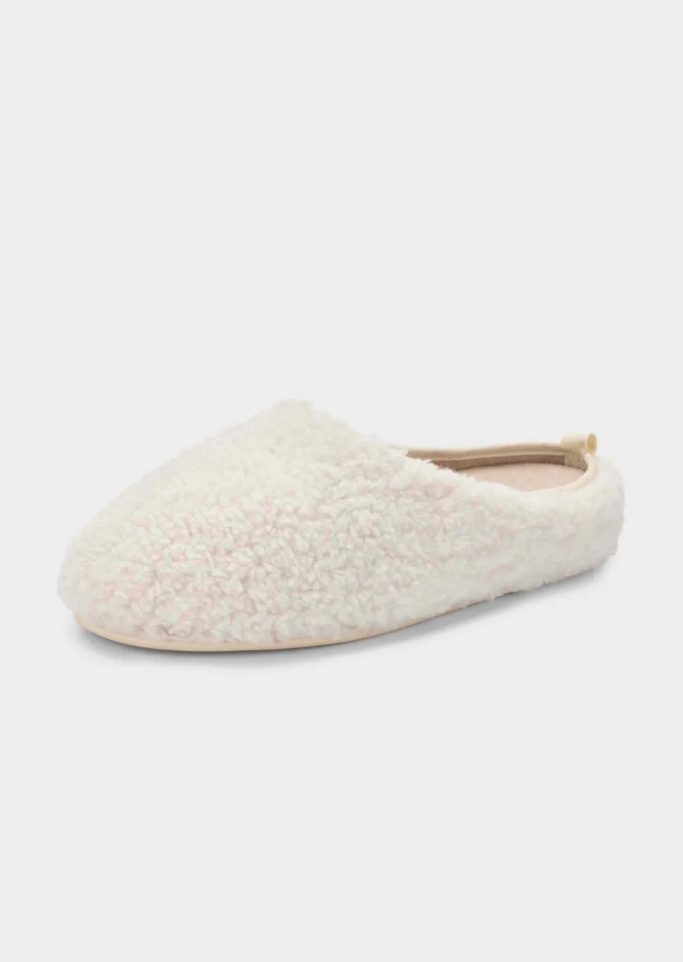 Pantoufles avec peluche et semelle en caoutchouc