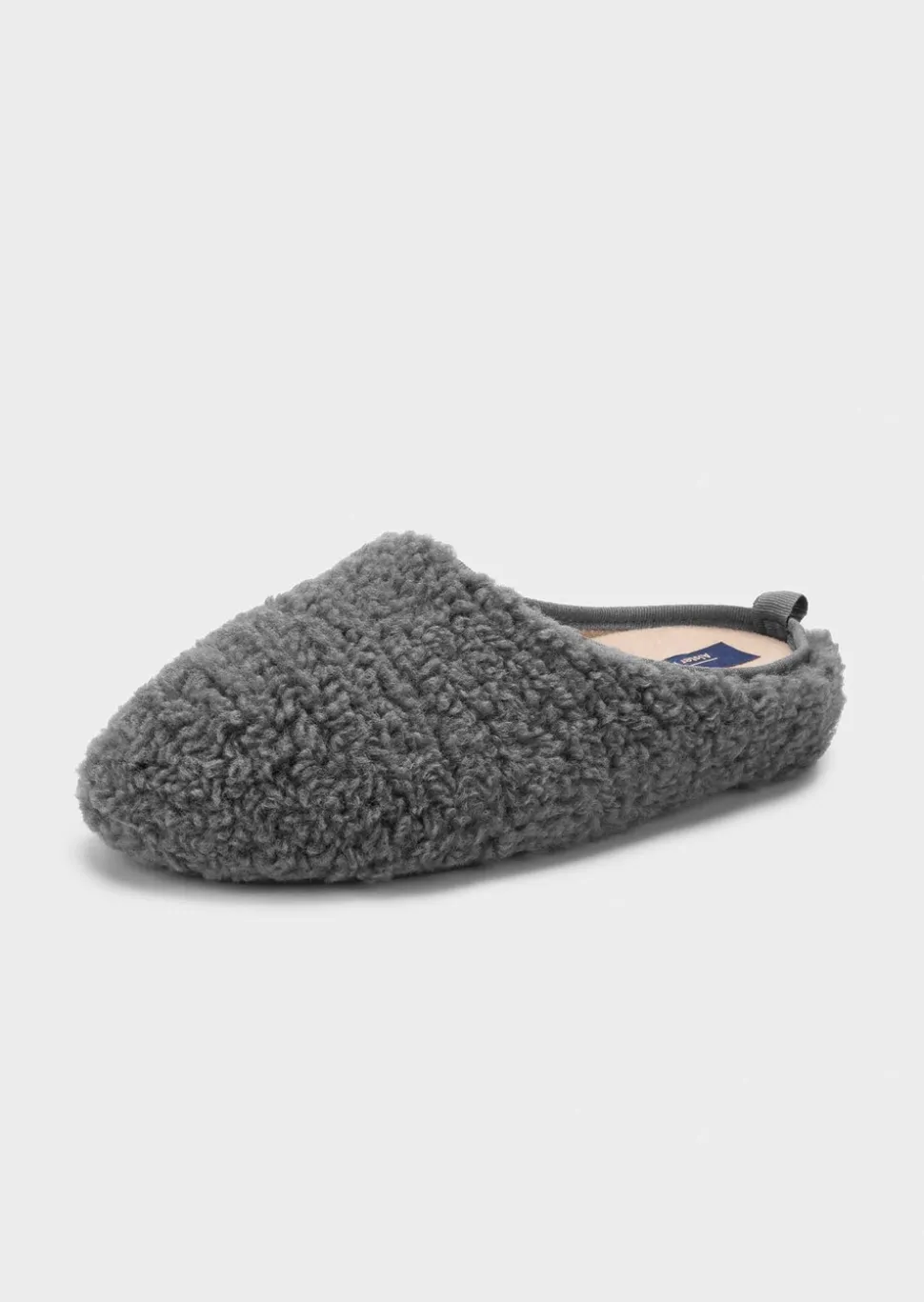 Pantoufles avec peluche et semelle en caoutchouc