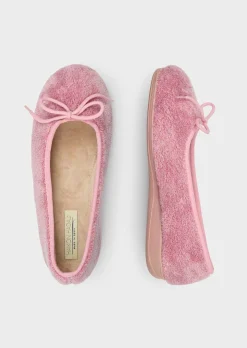 Pantoufles ballerines avec nœud