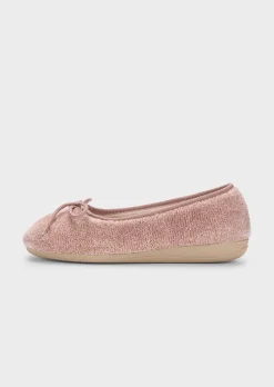 Pantoufles ballerines avec nœud