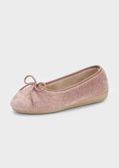 Pantoufles ballerines avec nœud