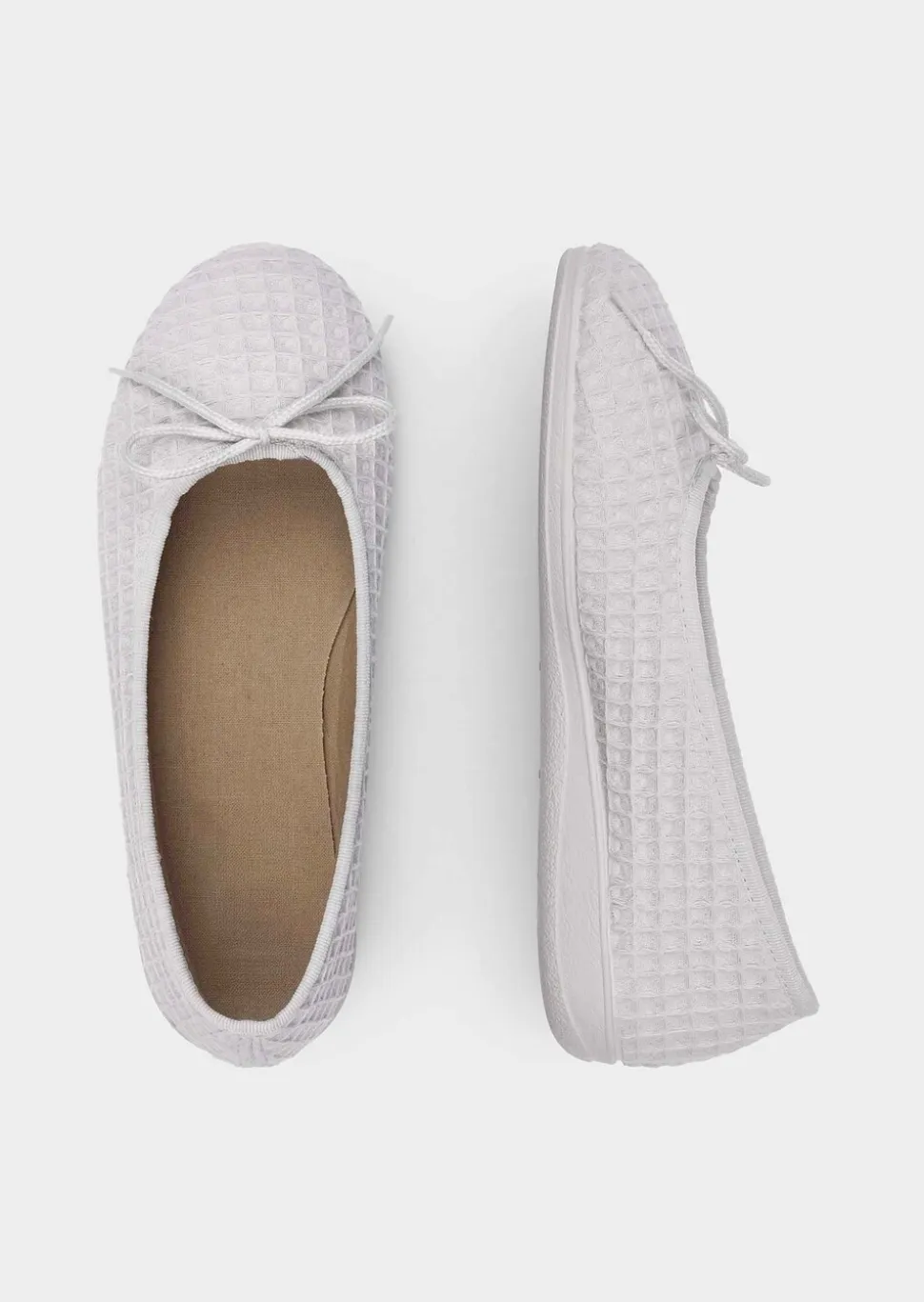 Pantoufles ballerines en coton
