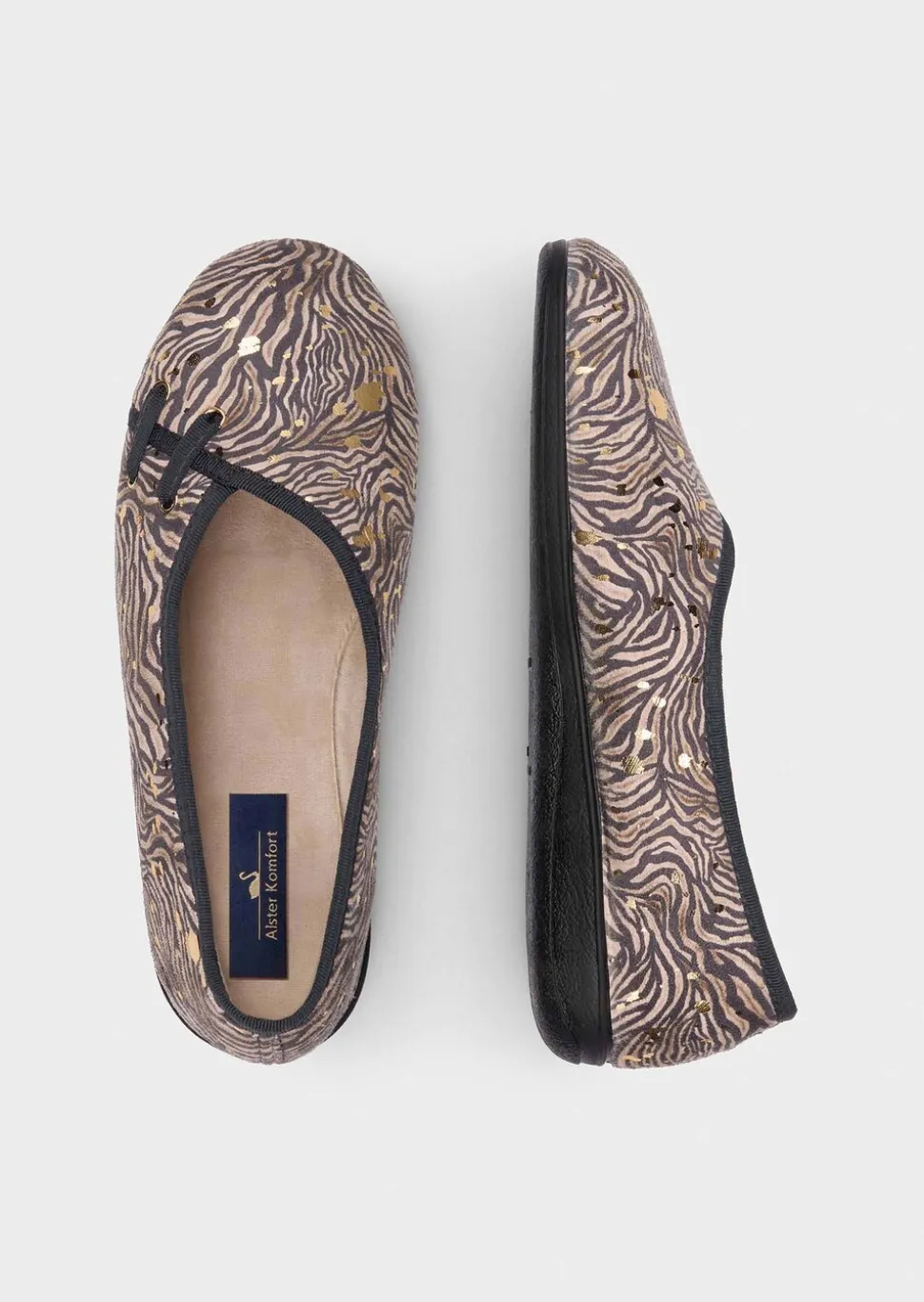 Pantoufles ballerines à motif animal