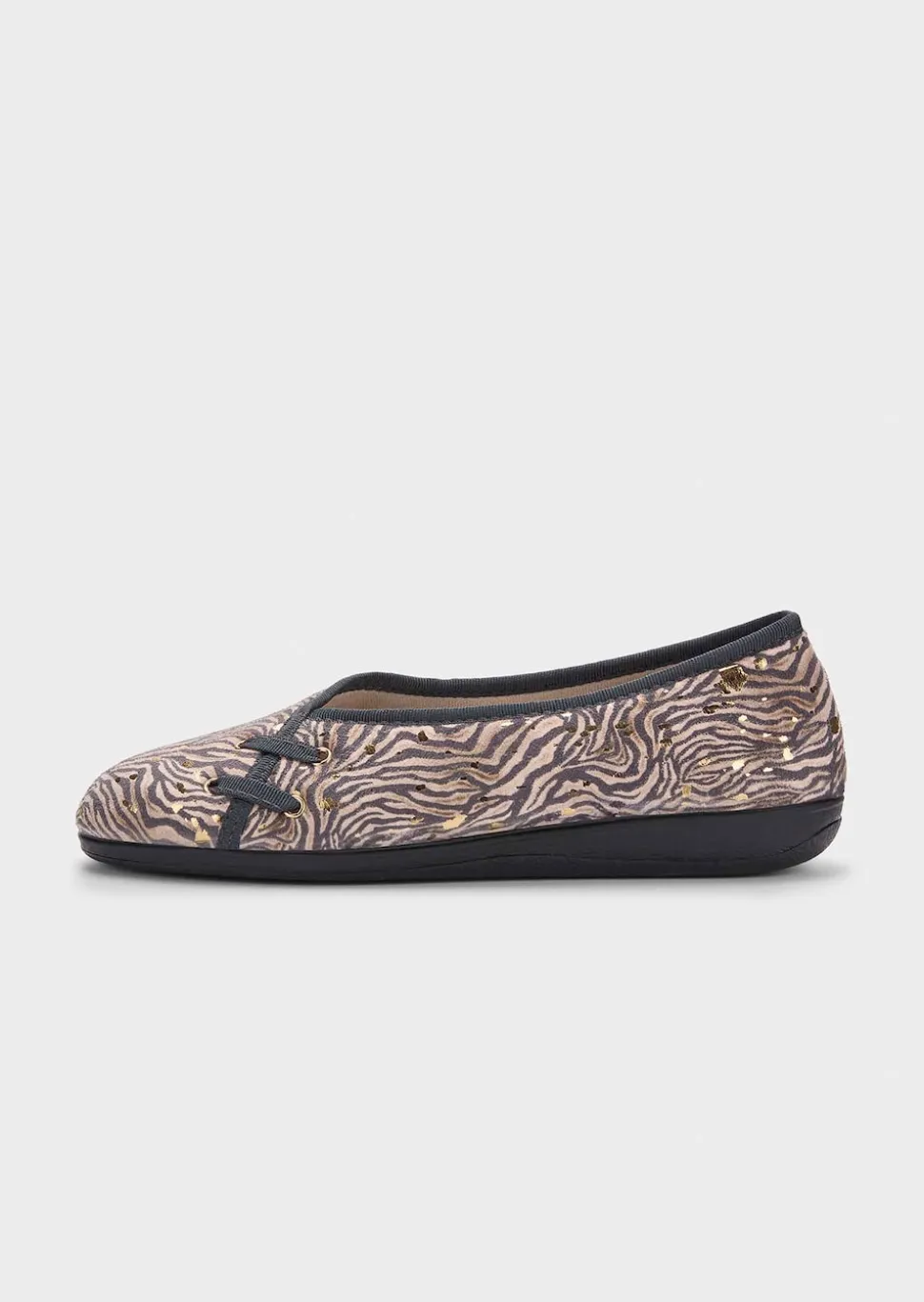 Pantoufles ballerines à motif animal