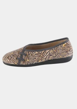 Pantoufles ballerines à motif animal