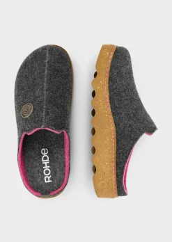 Pantoufles en feutre avec voûte plantaire amovible