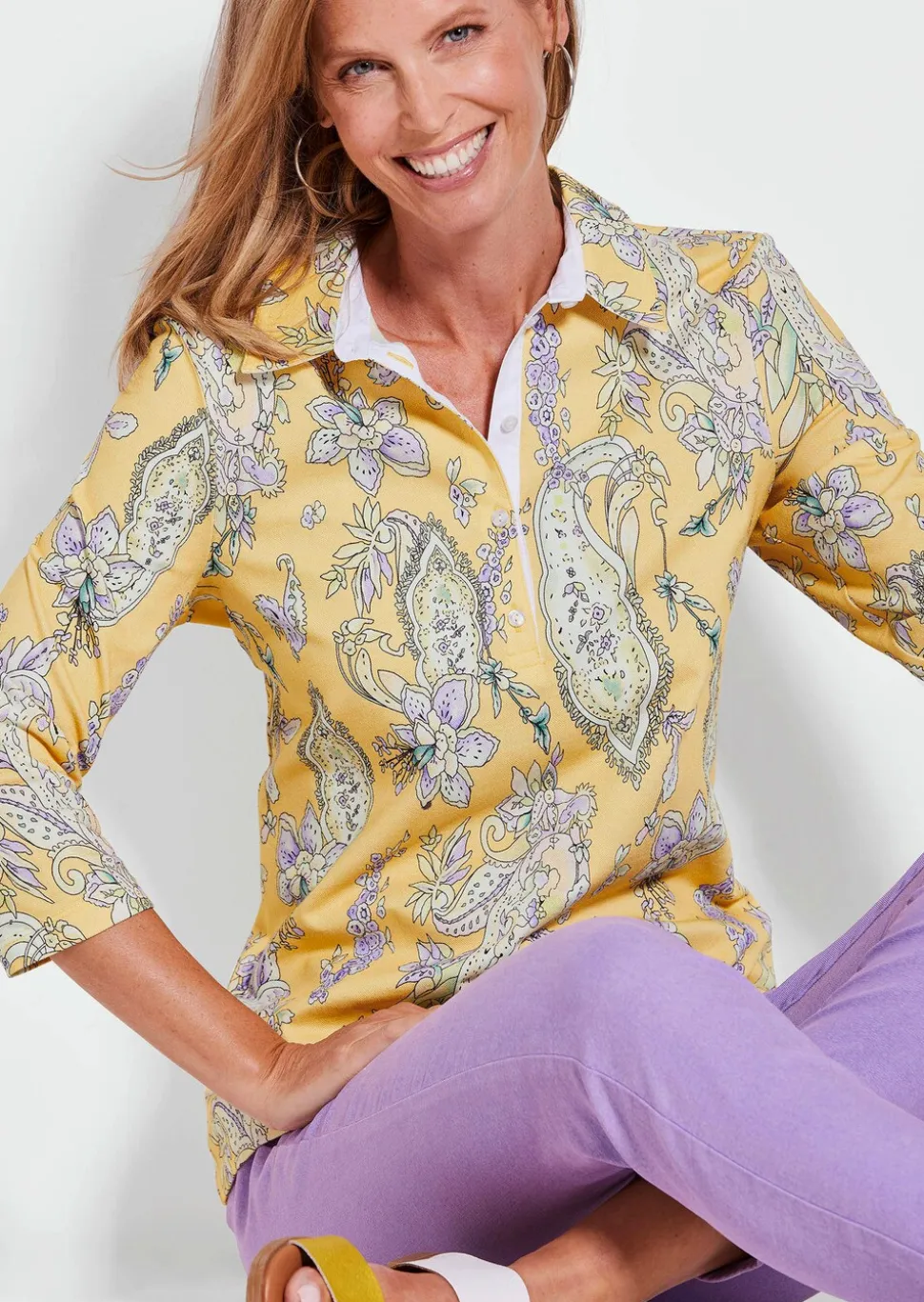 Polo au motif cachemire