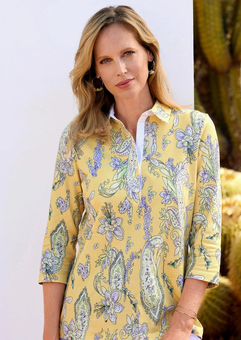 Polo au motif cachemire