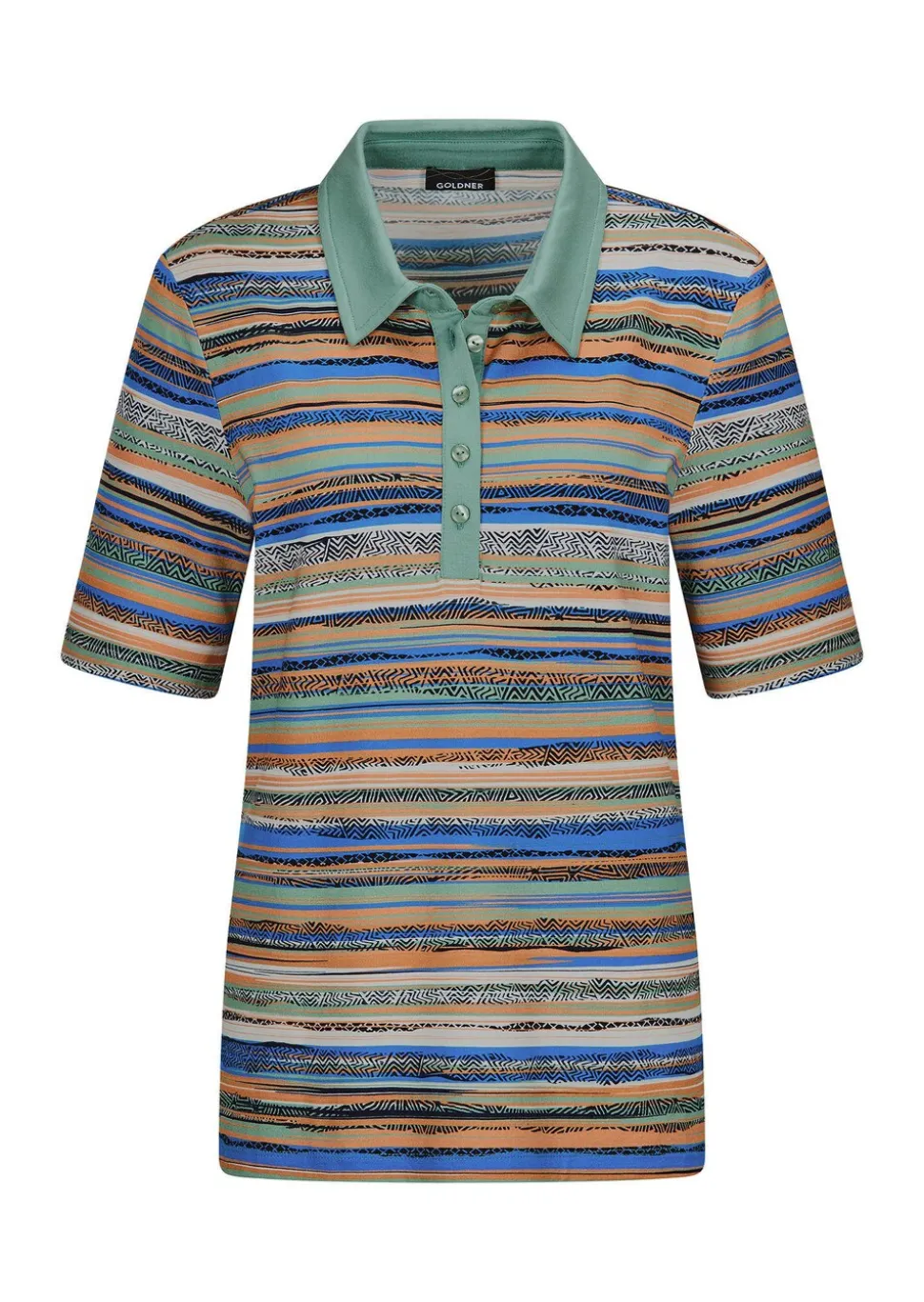 Polo à rayures en jersey de viscose