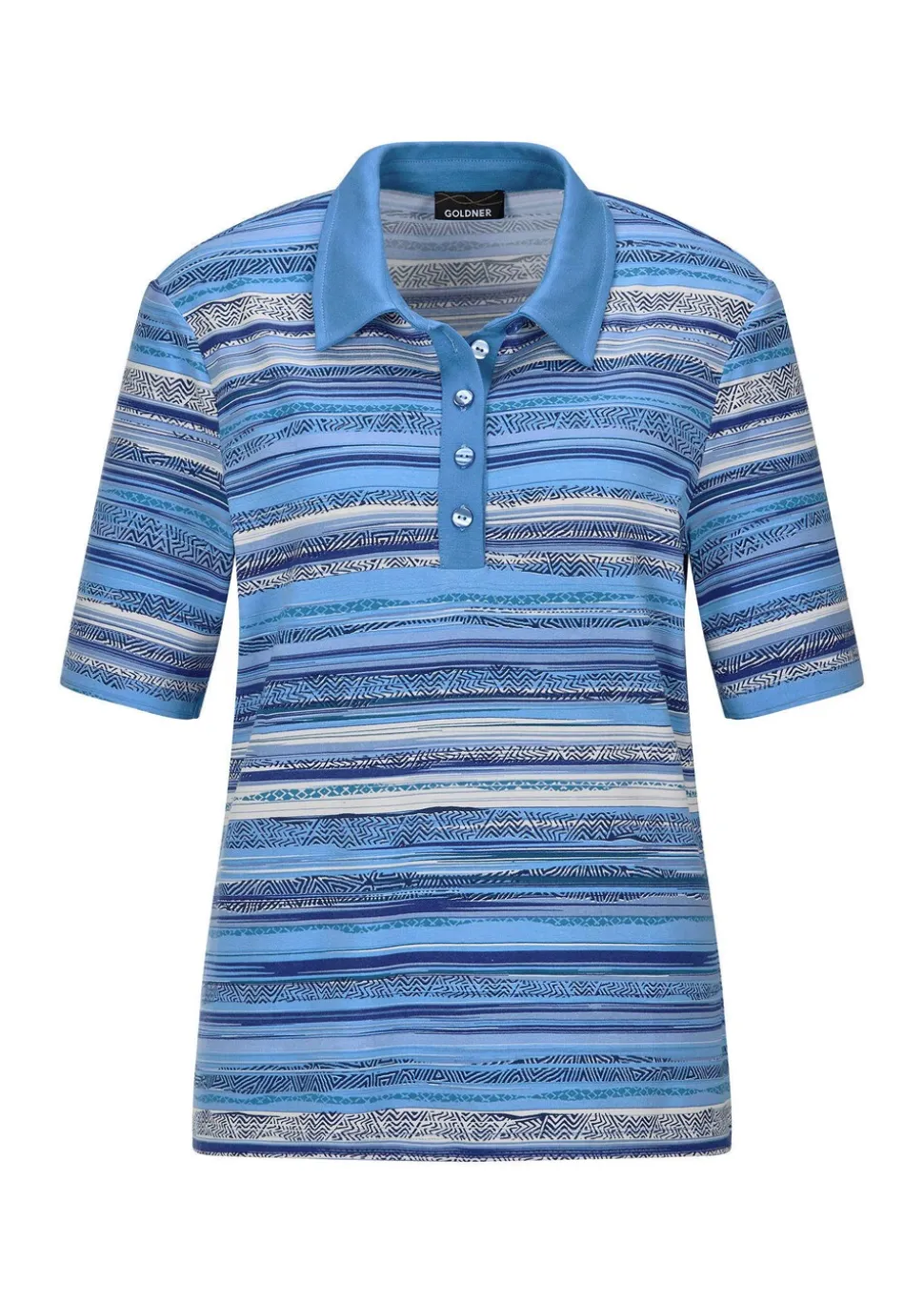 Polo à rayures en jersey de viscose