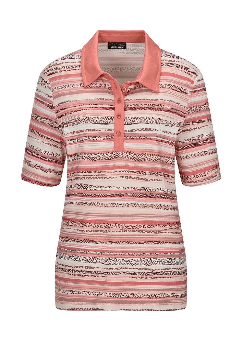 Polo à rayures en jersey de viscose