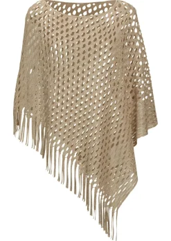 Poncho aspect crocheté