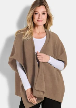 Poncho en laine polaire