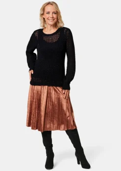 Pull aspect filet avec paillettes
