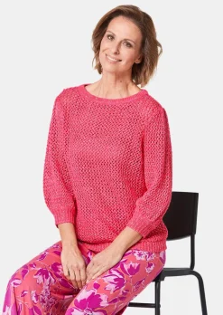 Pull aspect filet avec paillettes