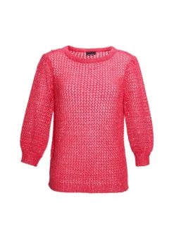 Pull aspect filet avec paillettes
