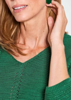 Pull avec détails en tricot