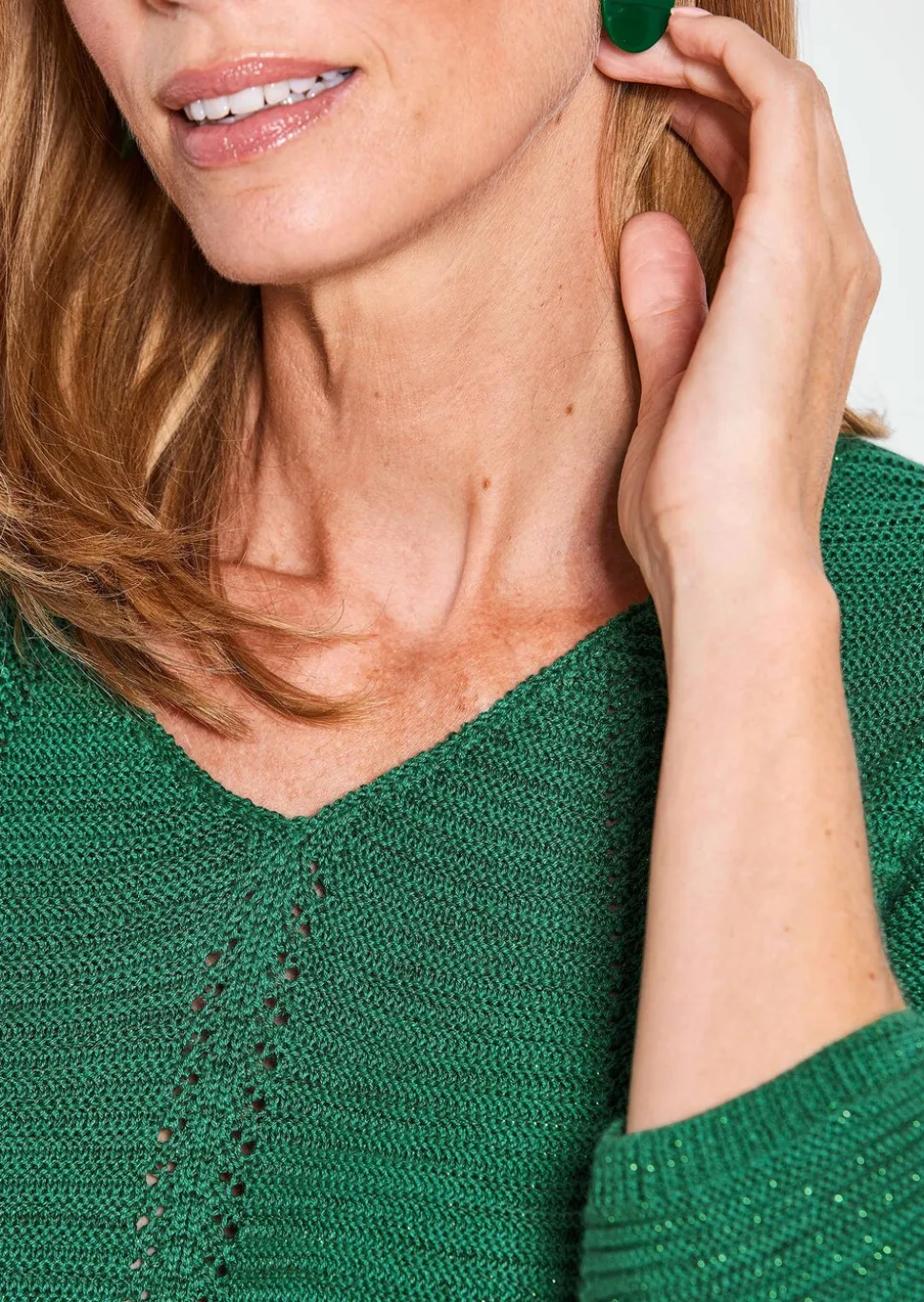 Pull avec détails en tricot