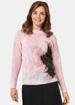 Pull avec imprimé et paillettes