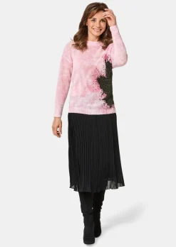 Pull avec imprimé et paillettes