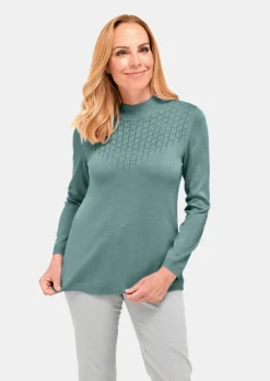Pull à col droit