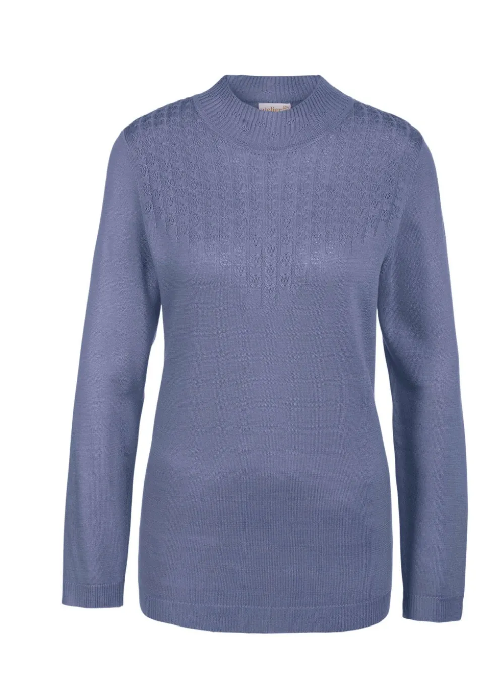 Pull à col droit