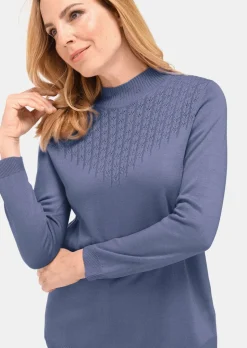 Pull à col droit