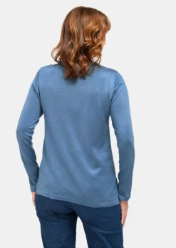 Pull à col droit