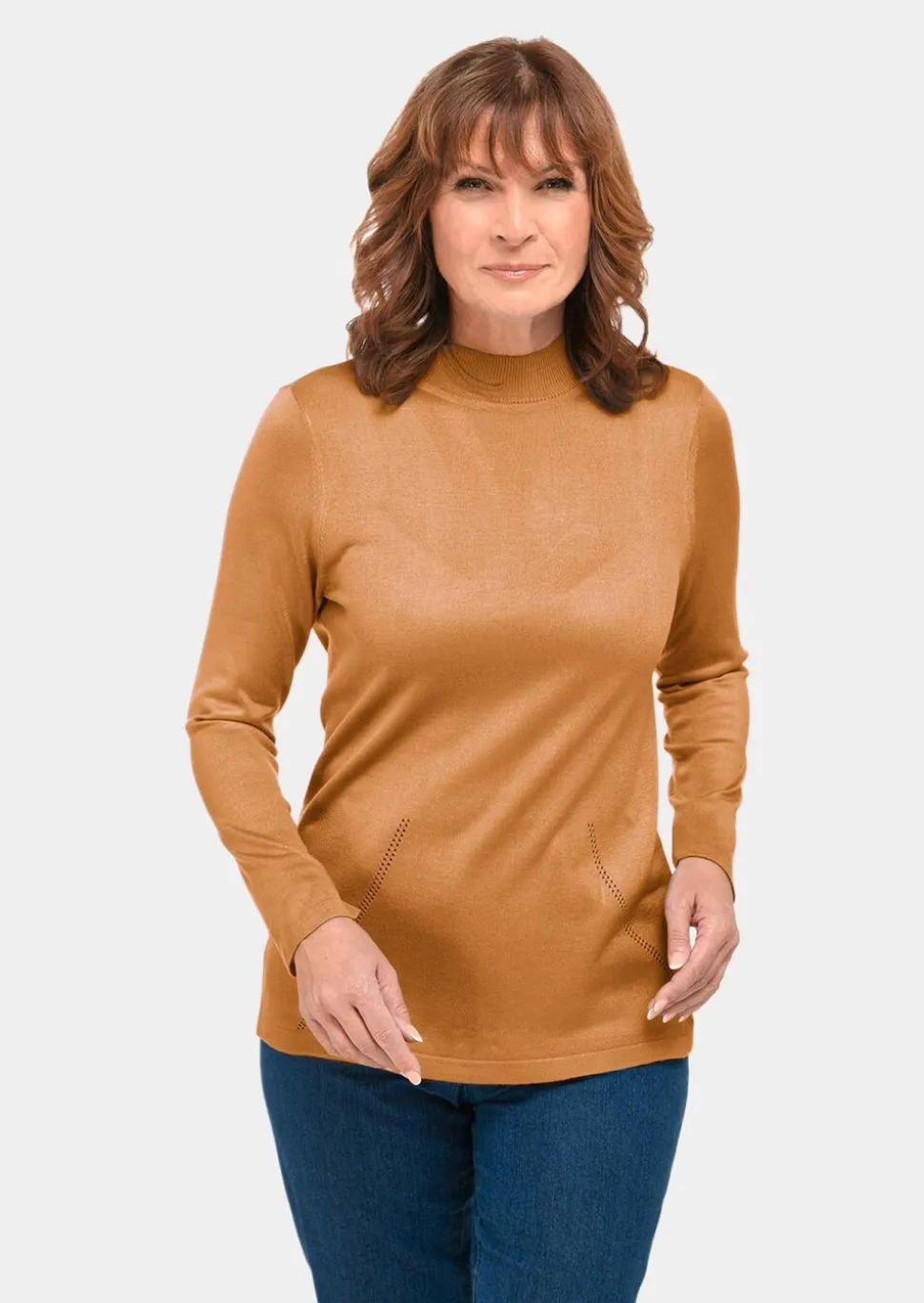 Pull à col droit