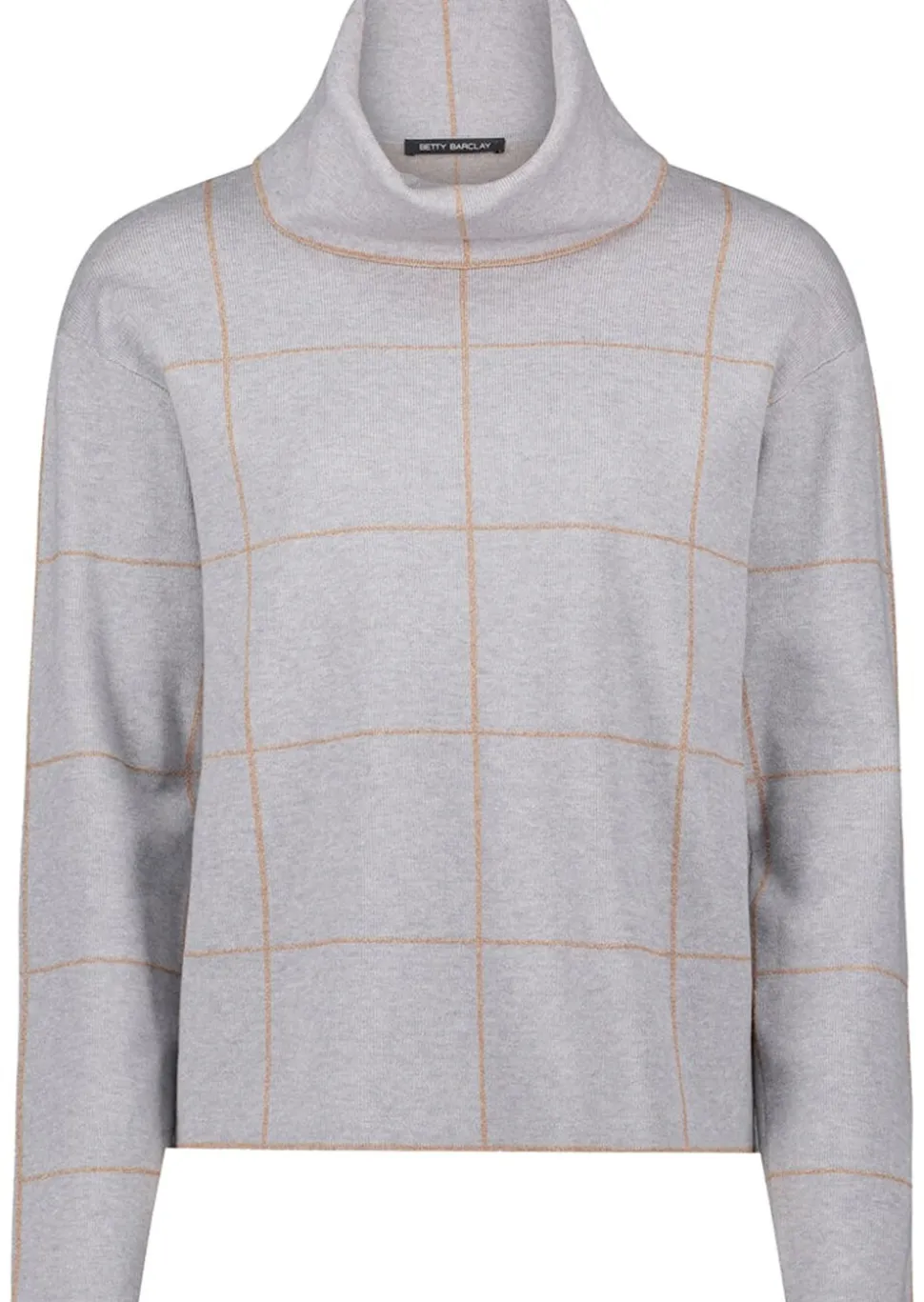 Pull à col roulé avec motif à carreaux