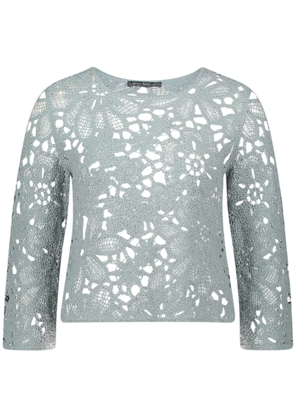 Pull crocheté avec motif floral