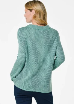 Pull à effet grain de riz