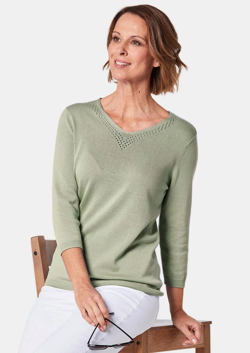 Pull encolure en V